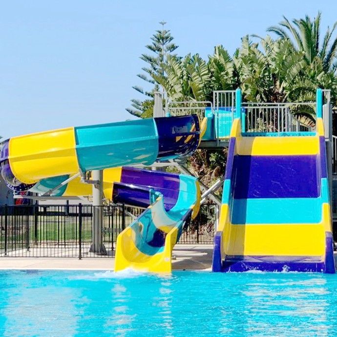 360 passeggeri/h Hotel Piscina Slide Altezza 3,5m Resort Water Slide Facile da installare