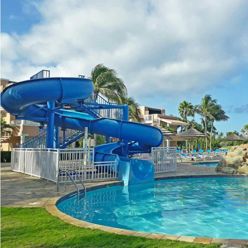 Slide di piscina di albergo a forma retta per 1-2 persone
