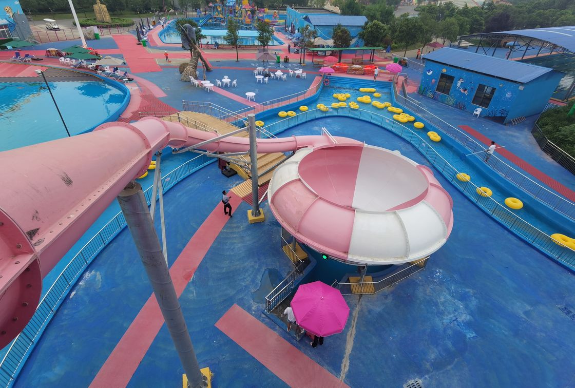 Space Bowl Slide Fibra di vetro multicolore Grande scivolo d'acqua per 2 persone