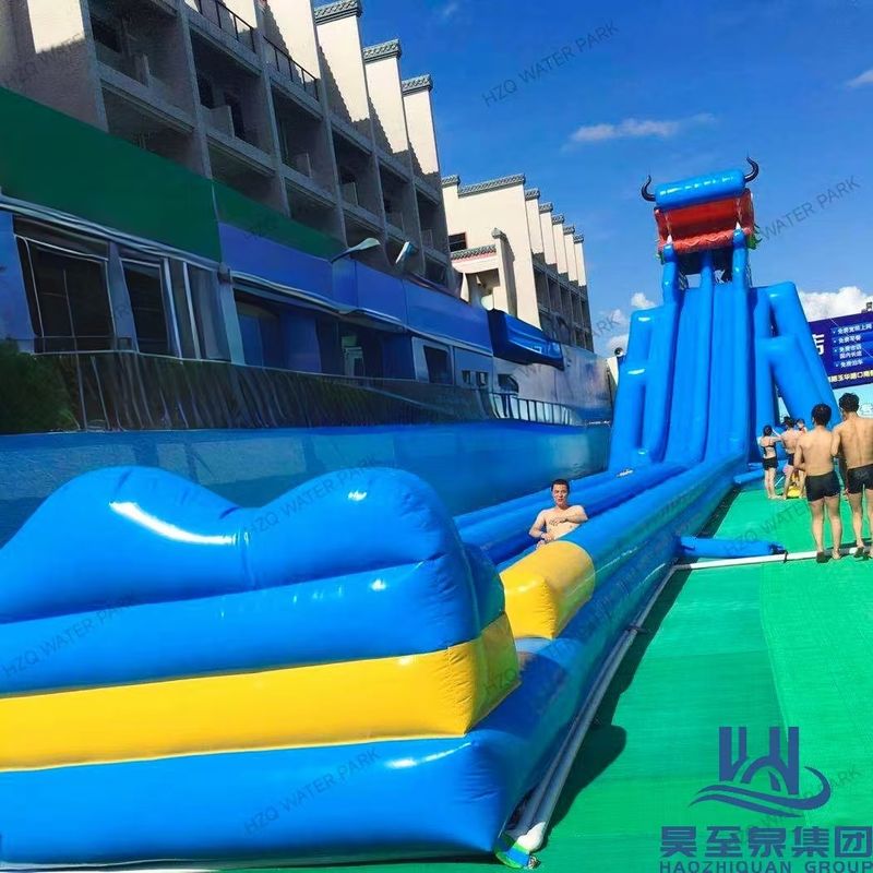 15ft casa gonfiabile con scivolo d'acqua rubinetto verde